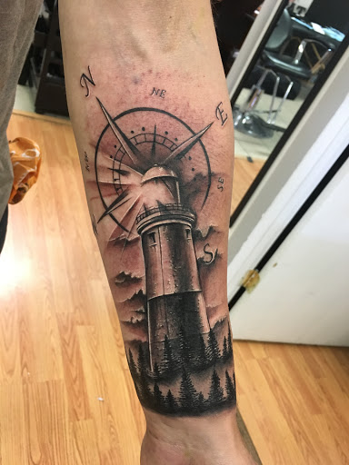 Explore leg tattoo ideas men, creative tattoo ideas in Farmington, available at TATTOO 13 & Laser Tattoo Removal