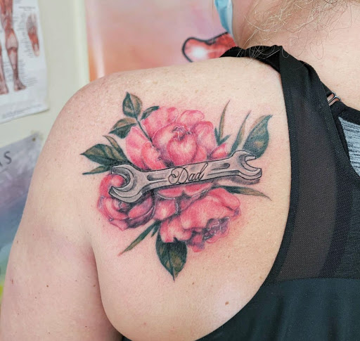 Explore mc escher tattoo ideas, creative tattoo ideas in Kenosha, available at Kenosha Tattoo Company