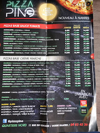 Pizza pino Nantes à Nantes carte
