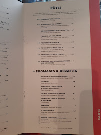 Corso Kléber à Paris menu