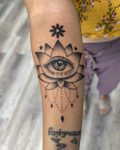 Explore bass fish tattoo ideas, creative tattoo ideas in San Antonio, available at The Reps Tattoo & Piercing