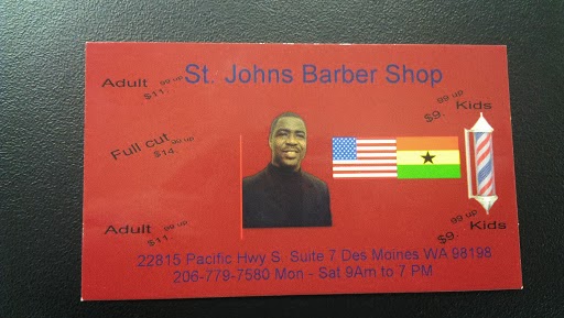 Barber Shop «St. Johns Barber Shop», reviews and photos, 22815 Pacific Hwy S, Des Moines, WA 98198, USA