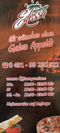 Carte du Pizzeria Edessa à Leer