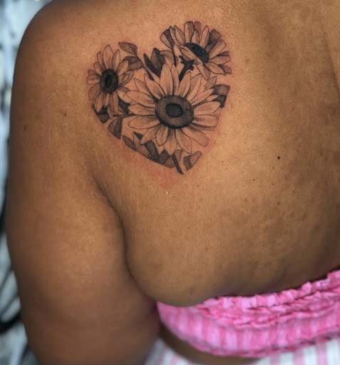 Explore chest to arm tattoo ideas, creative tattoo ideas in Baltimore, available at Rippd Canvas Tattoo Shop Artists Social Club