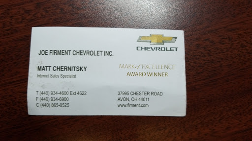 Chevrolet Dealer «Joe Firment Chevrolet», reviews and photos, 37995 Chester Rd, Avon, OH 44011, USA