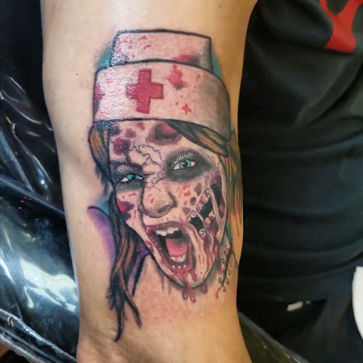 Explore tattoo sleeve filler ideas for a woman, creative tattoo ideas in Riverside, available at Darkstar Tattoo CA