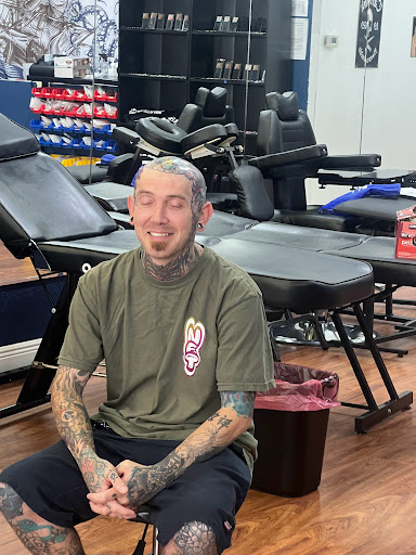 Explore painter tattoo ideas, creative tattoo ideas in Cocoa, available at Rorschach Tattoo Shop and Piercing Studio