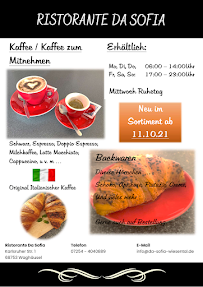 Restaurant italien Ristorante Da Sofia à Waghäusel (le menu)