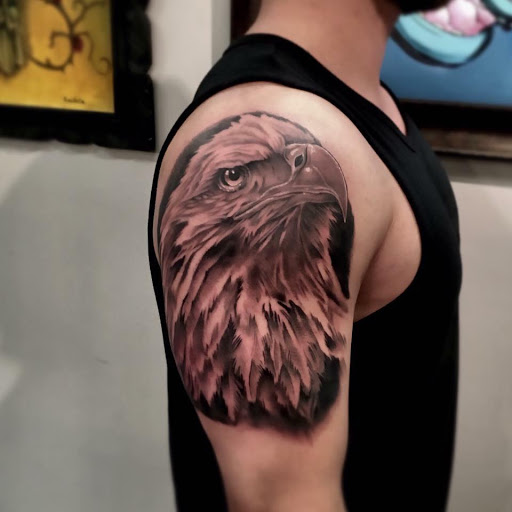 Explore r.i.p tattoo ideas, creative tattoo ideas in Spokane, available at Anchored Art Tattoo