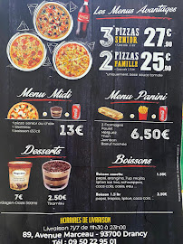 Carte du PIZZA JARA DRANCY à Drancy