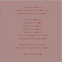 Restaurant L'Aparthé à Versailles - menu / carte