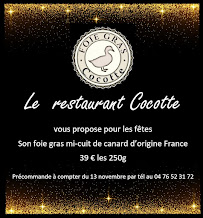 Cocotte à Le Versoud menu