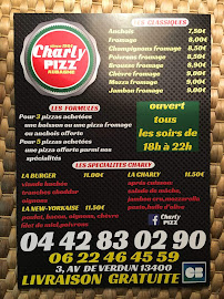 Pizzeria Charly Pizz à Aubagne (le menu)