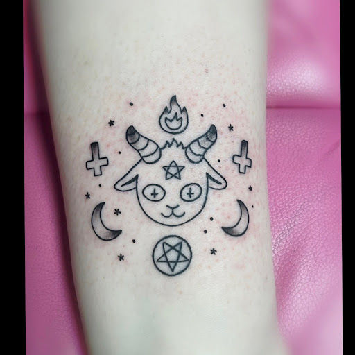 Explore saturn tattoo ideas, creative tattoo ideas in Copperas Cove, available at Black Moon Tattoo Company