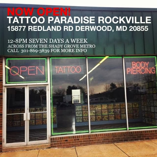 Tattoo Shop «Tattoo Paradise», reviews and photos, 15877 Redland Rd, Rockville, MD 20855, USA