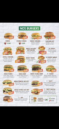 Carte du Times burger bonaparte toulon à Toulon