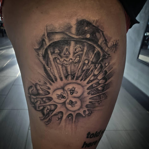 Explore raw tattoo ideas, creative tattoo ideas in Palm Harbor, available at Angry Owl Tattoo and Piercing