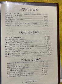 Menu du Osteria “A Me Casa” à Scaletta Marina