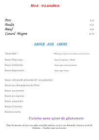 Le Phénix de Saïgon à Salon-de-Provence menu