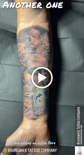 Explore tattoo ideas for men upper arm, creative tattoo ideas in Brunswick, available at Brunswick Tattoo Company