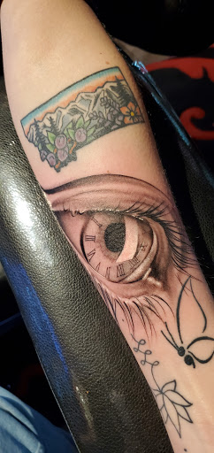 Explore tribal bear tattoo ideas, creative tattoo ideas in Kalispell, available at Swindler Ink