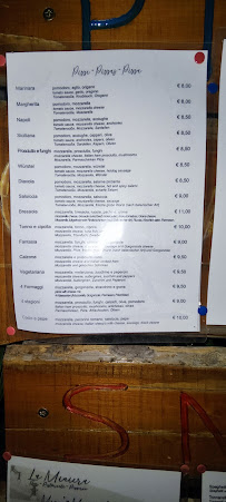 Menu / carte de LA MINIERA à Giglio Campese