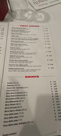 Giacomelli à Rome menu