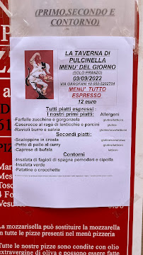 La Taverna di Pulcinella à Pisa menu