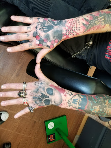 Explore hand cover up tattoo ideas, creative tattoo ideas in Chicago, available at Mind Crusher Tattoo