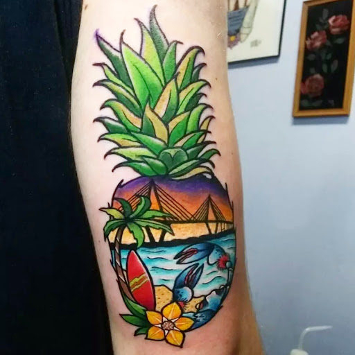 Explore airplane tattoo ideas, creative tattoo ideas in North Charleston, available at Blu Gorilla Tattoo