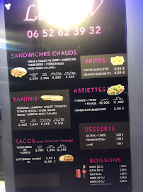 Menu / carte de Le R D V à Pessac