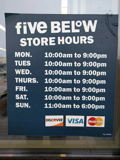 Variety Store «Five Below», reviews and photos, 1620 Galleria Blvd, Brentwood, TN 37027, USA