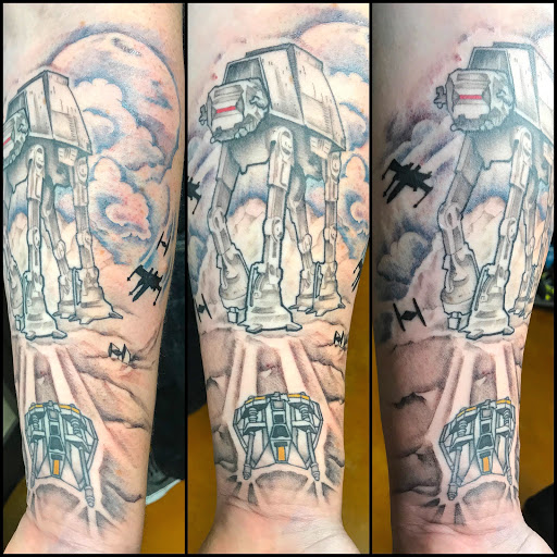 Explore quarter sleeve tattoo ideas for women, creative tattoo ideas in High Point, available at 21 Aces Tattoo Co.