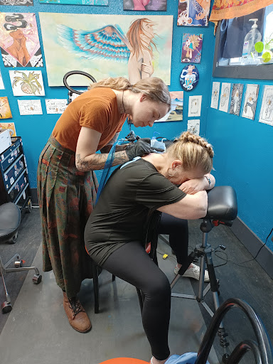 Explore mama bear tattoo ideas, creative tattoo ideas in Lincoln City, available at Black N Blue Tattoo & Skate Shop