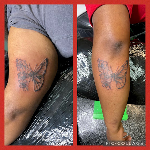 Explore cool stick and poke tattoo ideas, creative tattoo ideas in Meridian, available at Creative Pain Tattoo Studio