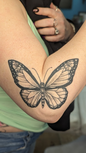 Explore ken kaneki tattoo ideas, creative tattoo ideas in Scranton, available at Black Sheep Tattoo & Piercing Studio