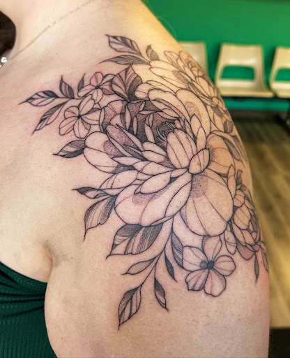 Explore calf leg tattoo ideas, creative tattoo ideas in Terre Haute, available at No Worries Tattoo