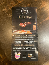 Restaurant thaï SOJO THAI à Chelles - menu / carte