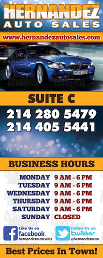 Used Car Dealer «Hernandez Auto Sales», reviews and photos, 2304 E Main St Ste C, Grand Prairie, TX 75050, USA