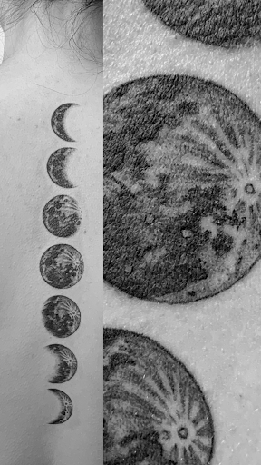 Explore tribal head tattoo ideas, creative tattoo ideas in Springboro, available at Ink by Erin Ironside Tattoo Studio