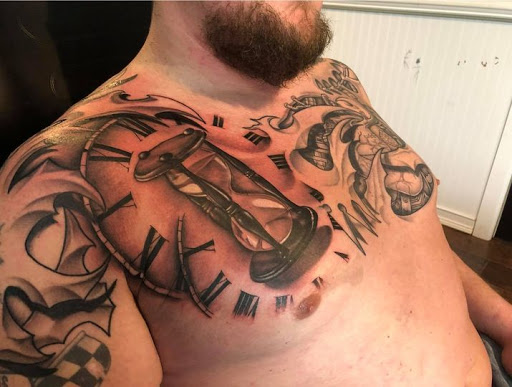 Explore halloween tattoo sleeve ideas, creative tattoo ideas in Kingsford, available at Deft Tattoo Studio