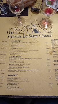 Restaurant Osteria Le Sette Chiese à Bologna (la carte)