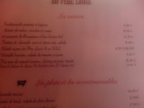 Au Père Louis (Bar à Vins Paris - Saint Germain des Prés Paris 6) à Paris menu