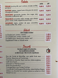 Restaurant français La Hutterie à Fort-Mahon-Plage (le menu)