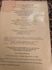 Menu du Au Bonheur du Palais à Bordeaux