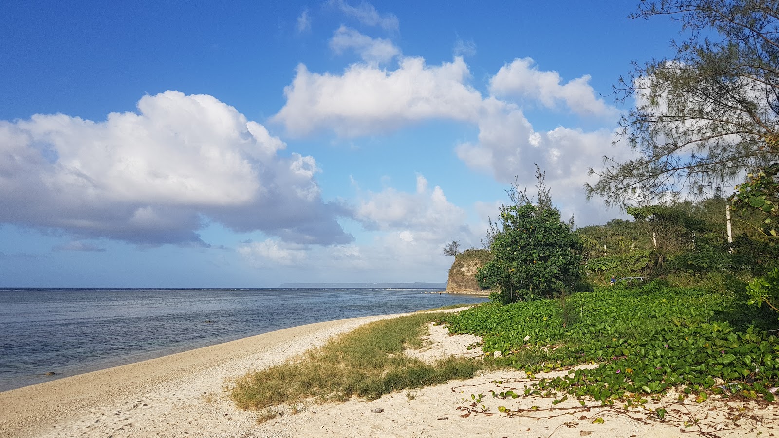 Foto av Asan Beach Park med kevyt hiekka ja kivi yta