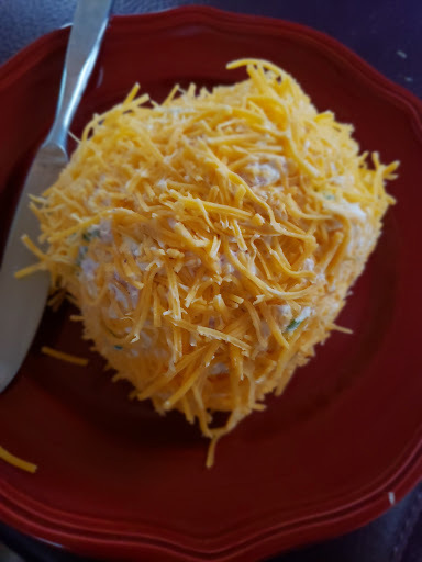 Ham and green onion cheeseball
