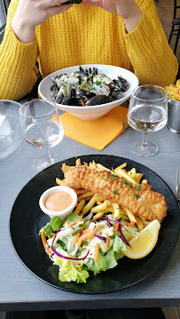 Fish and chips du Restaurant français Le Bisqu'in à Beauvoir - n°4