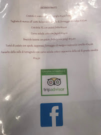 Restaurant Ristorante Posta Vecchia à Besenello (le menu)