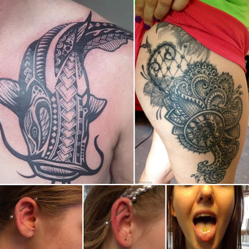 Explore pot leaf tattoo ideas, creative tattoo ideas in Elko, available at Tom Custom Tattoos and Body Piercing Studio